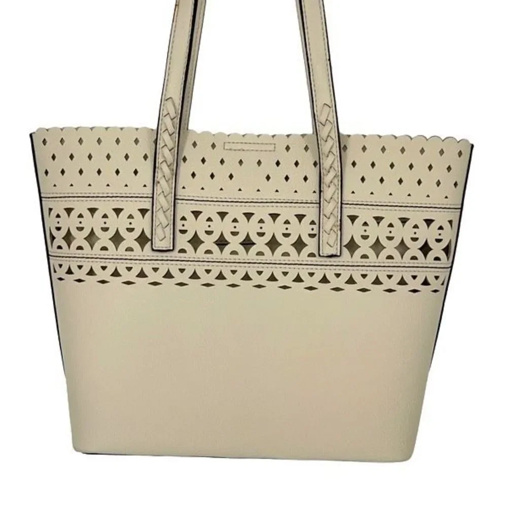 Womens Cream Sylviee Cut-out Detail Leather 2‎ Handle HandBag One Size